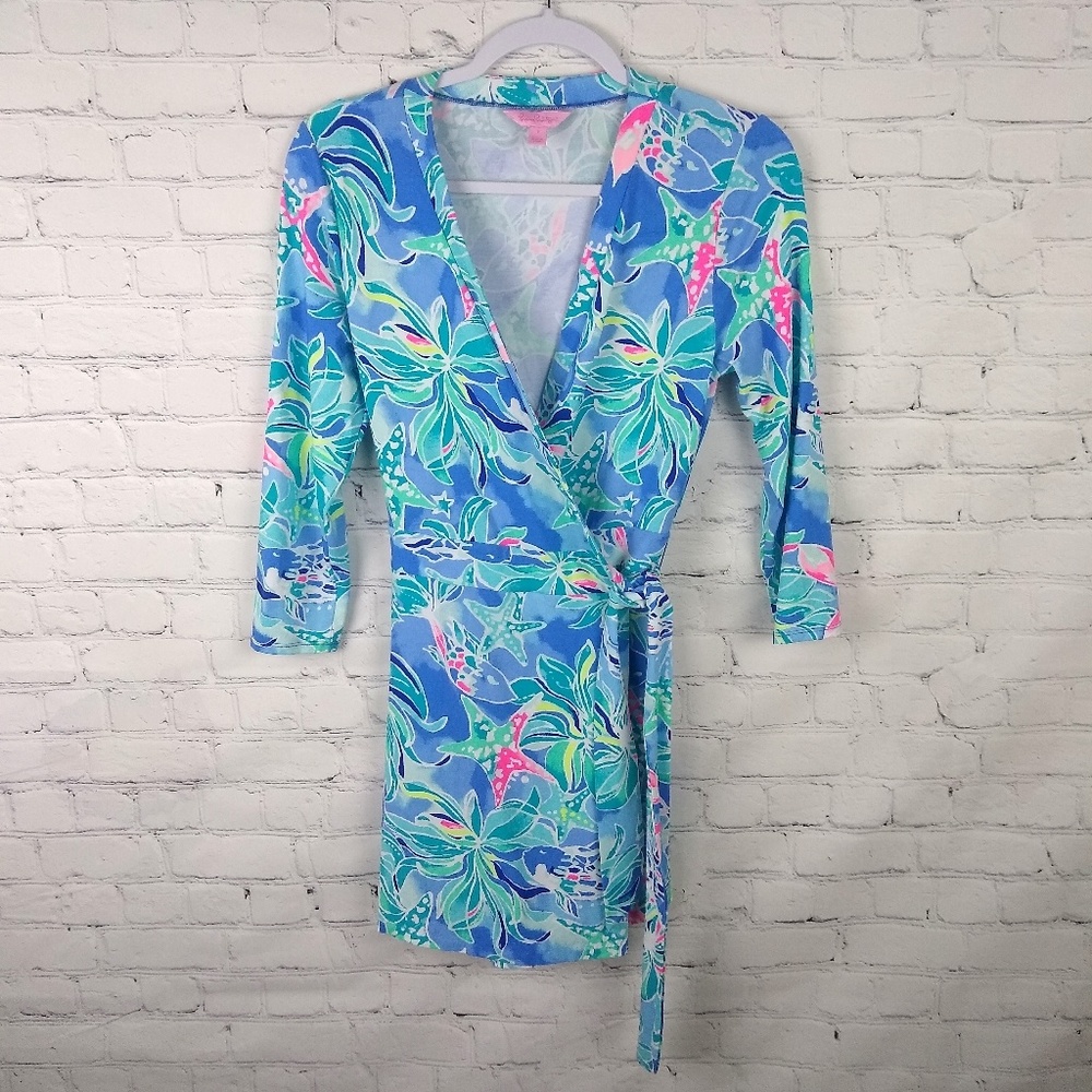 Lilly Pulitzer Karlie Wrap Romper Small